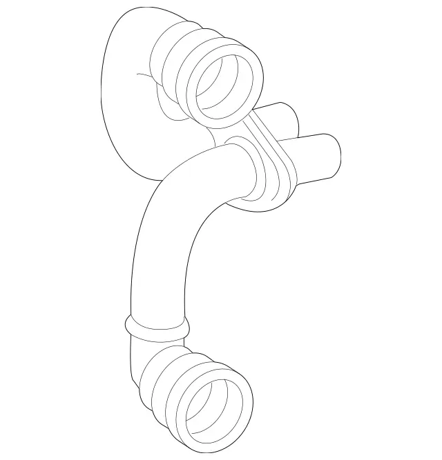 1665003475 - Radiator: Coolant Hose for Mercedes-Benz: GL450, GL550, GL63 AMG, GLE400, GLE43 AMG, GLE450 AMG, GLE550e, GLE63 AMG, GLS450, GLS550, ML400, ML550, ML63 AMG Image image