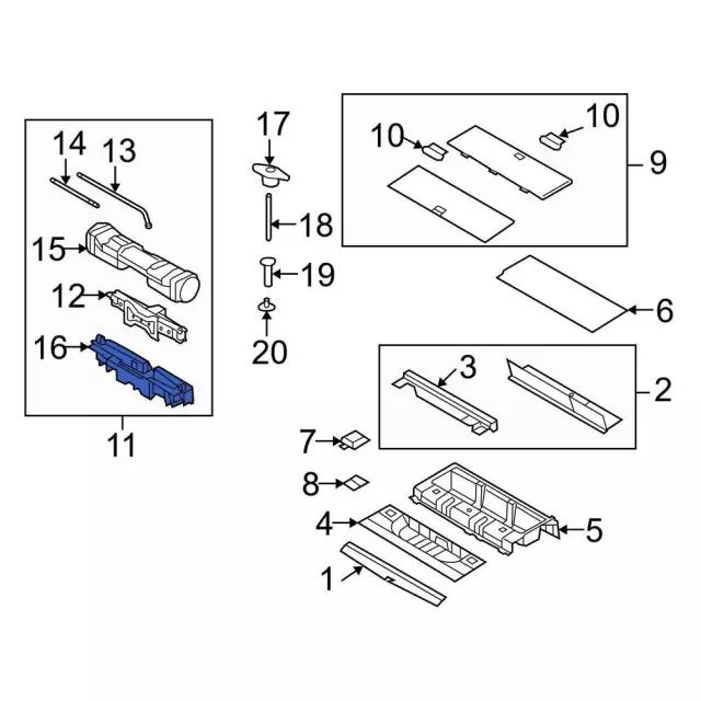 7L1Z17B043A - Body: Utility Tray for Ford: Expedition | Lincoln: Navigator Image