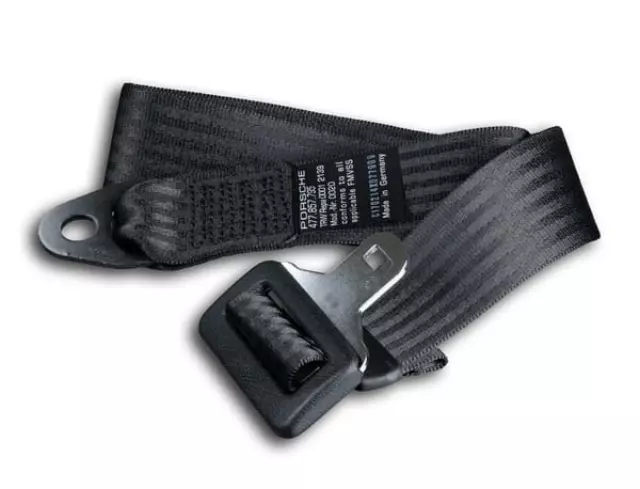 47785779570B - : Lap belt, rear manual, in Satin Black for Porsche 944/2, 959, 968 and 993 for Porsche: 911, 924, 944, 968 Image