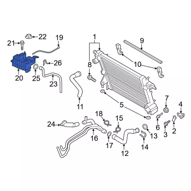 LC3Z9600H - Electrical: Battery Tray for Ford Image