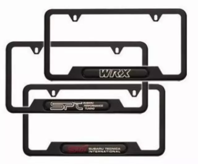 SOA342L124 - Exterior: License Plate Frame - Matte Black - Spt Logo for Subaru: BRZ, Crosstrek, Forester, Impreza, Legacy, Outback, Tribeca Image