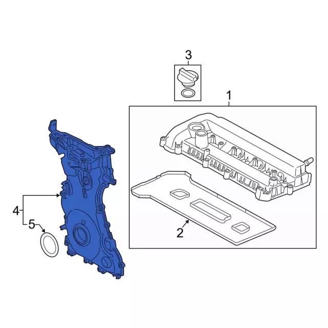 Engine Timing Cover - Ford (K2GZ-6019-L)