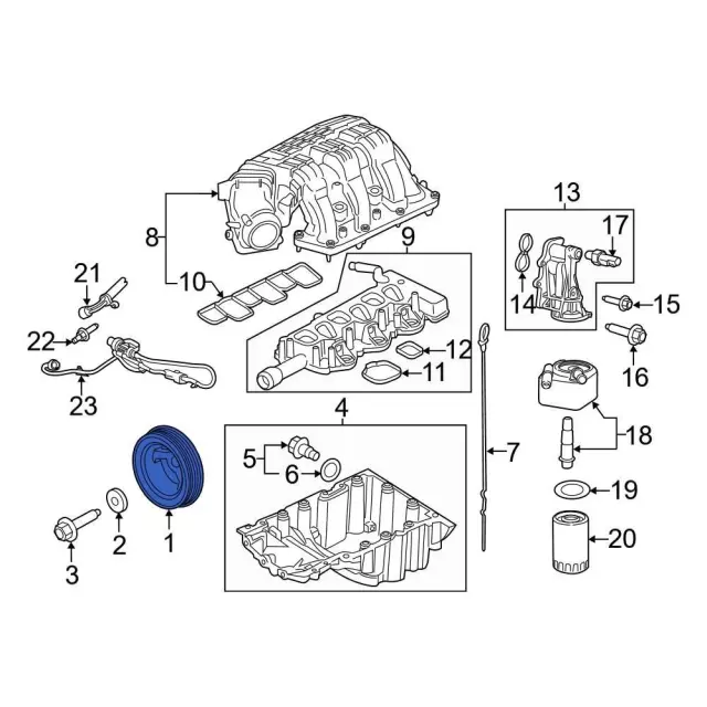Pulley Crankshaft - Ford (HL3Z-6312-B)