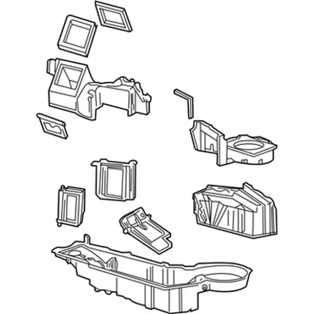 YL7Z19B555FA - HVAC: Case Assembly for Ford: Expedition, F-150, F-150 Heritage, F-250, F-250 HD, F-250 Super Duty | Lincoln: Navigator Image