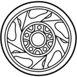 F65Z1015BA - Suspension: Wheel, Steel for Ford: Expedition, F-150, F-250 Image