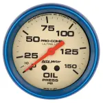 4523 - : GAUGE, OIL PRESS, 2 5/8", 150PSI, MECH., GLOW IN THE DARK, ULTRA-NITE for AutoMeter Image