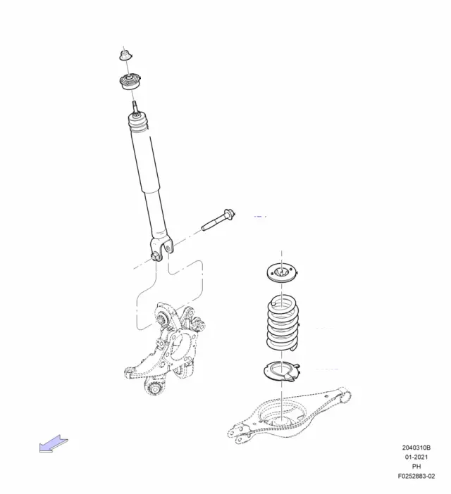 DG1Z18125F - Suspension: Shock for Ford Image