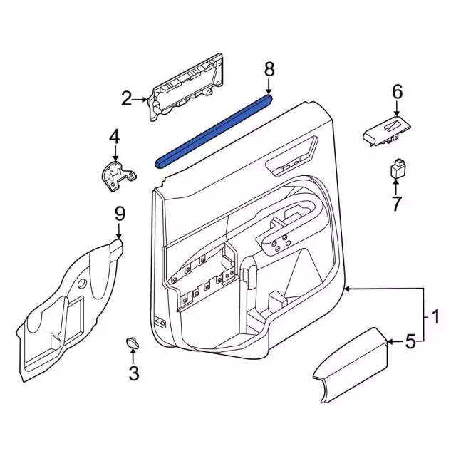 NZ6Z6025860C - Body: Belt Weather-strip for Ford: Maverick Image