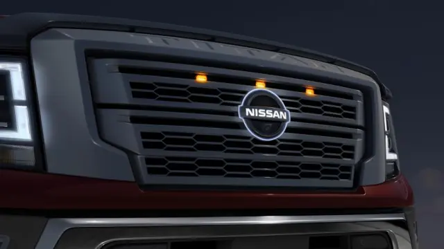 999F5W8000 - Exterior: 2020-2024 Nissan Titan XD Front Grille Marker LED Lamp &amp; Harness Kit Amber Color for Nissan: TITAN, TITAN XD Image