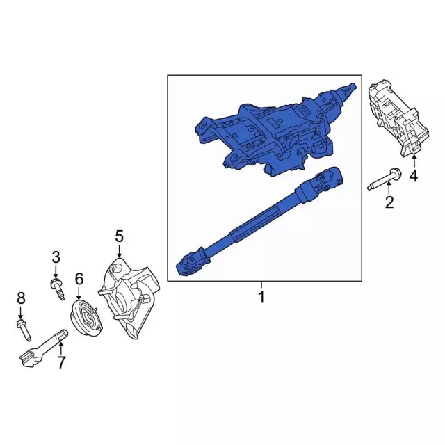 DT4Z3C529B - Steering: Steering Column for Ford: Edge | Lincoln: MKX Image