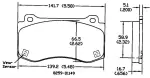 13054210 - : Disc Brake Pad Set for Chrysler: 300 | Dodge: Challenger, Charger, Magnum | Jeep: Grand Cherokee Image