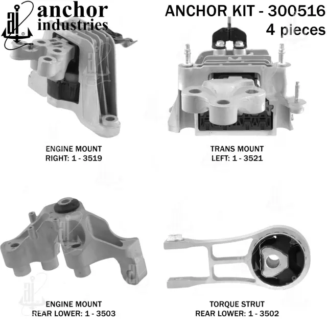 300516 - Engines &amp; Components: Anchor Engine Mount Kit for Anchor Image
