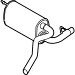 DV6Z5230A - : Rear Muffler for Ford: Transit Connect Image