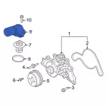 LC3Z8592A - Cooling System: Water Outlet for Ford Image