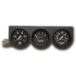 2398 - : GAUGE CONSOLE, OILP/WTMP/VOLT, 2 5/8", 100PSI/280?F/16V, BLK DIAL, BLK BZL, AG for AutoMeter Image