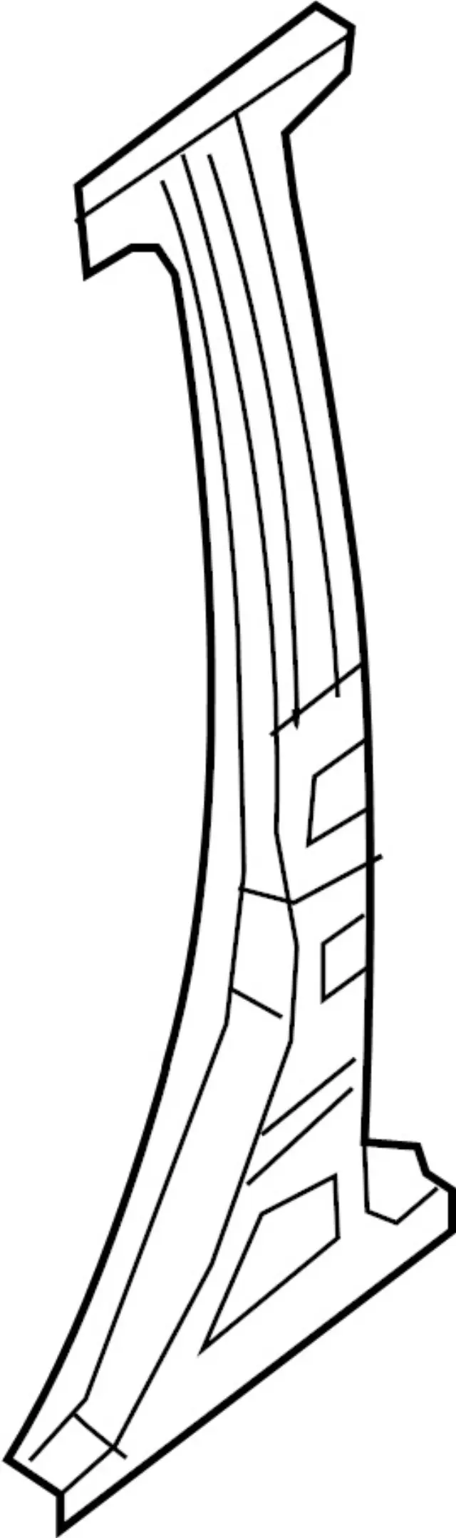 G65143JAAA - Body: Center Pillar Reinforced for INFINITI: JX35, QX60 Image