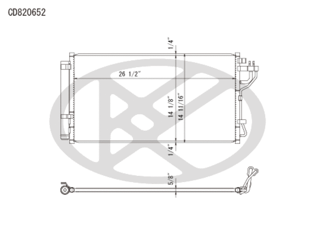 CD820652 - : Koyorad A/C Condenser for Koyo Image