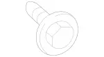 1709840629 - Front Doors: Screw for Mercedes-Benz: CL550, CL600, CL63 AMG, CL65 AMG, CLS400, CLS500, CLS55 AMG, CLS550, CLS63 AMG, CLS63 AMG S, E400, E550, SL400, SL450, SL500, SL55 AMG, SL550, SL600, SL63 AMG, SL65 AMG, SLC300, SLC43 AMG, SLK230, SLK250, SLK280, SLK300, SLK320, SLK350, SLK55 AMG Image