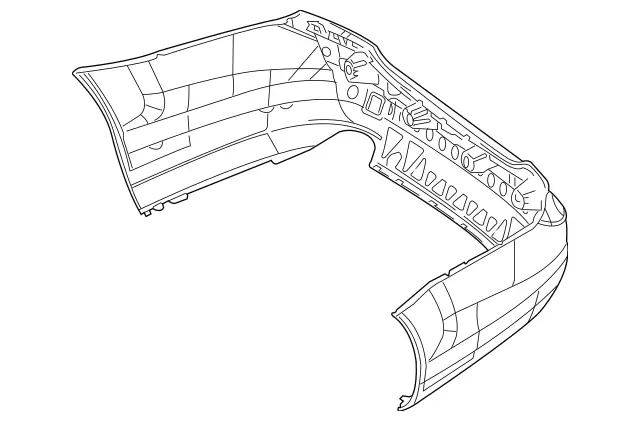 2168803271 - Attachment Parts: Bumper, Rear for Mercedes-Benz: CL550 Image image