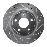 63167057R - : DFC Brake Rotor - Drilled and Slotted - Silver for DYNAMIC FRICTION Image
