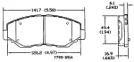 13050716 - Brake: Disc Brake Pad Set for Acura: ILX | Honda: Accord, Civic, CR-V, CR-Z, Element, Fit Image