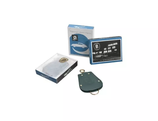 Key pouch for Porsche 356 in green leather - Porsche (PCG-044-200-00-6JD)