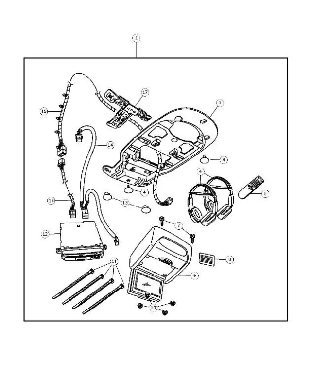 4869298AB - : DVD Jumper Wiring for Chrysler: Pacifica, Town &amp; Country, Voyager | Dodge: Caravan, Grand Caravan Image