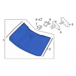 LC3Z2503100E - : Windshield for Ford: F-250 Super Duty, F-350 Super Duty, F-450 Super Duty Image