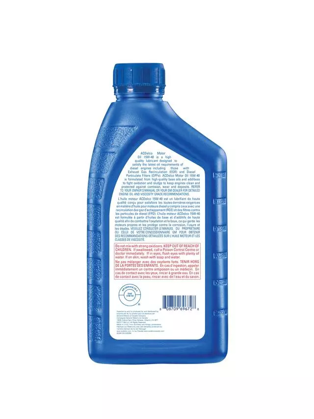 Oil, Eng  Acdelco Brand Diesel 15W40  CJ4, 1L - GM (88865797)