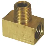 BLF58C - : Brass Brake Line Tee, Female(3/8-24 Inverted), Male(1/8-27 NPTF), 1/card for AGS Image