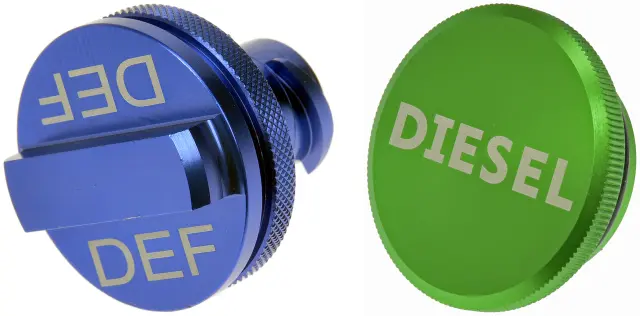55298 - : Capless Diesel Fuel Cap And DEF Cap for Dorman Image