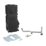 3023BK - : Holley GM LS Swap Oil Pan - Black - Most Front Clearance for Holley Image