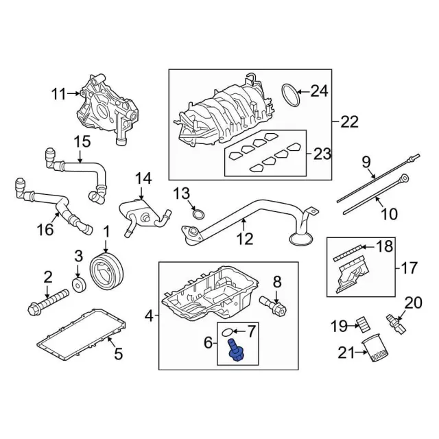 Engine Oil Drain Plug - Ford (ML3Z-6730-B)