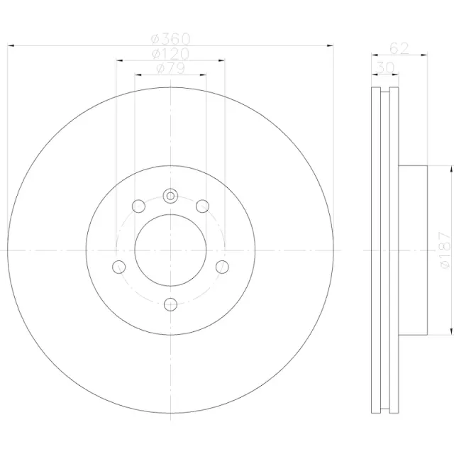 355122922 - : Disc Brake Rotor for Hella Pagid Image