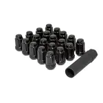 K5CS12125BGR - : Small Diam Spline Acorn Lug Nuts 3/4" &amp; 13/16" Key 12mm x 1.25 Black Set of 20 for Gorilla Automotive Image