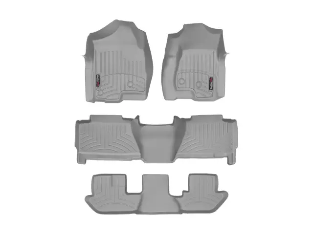 4600314606124 - : Grey FloorLiner™ DigitalFit®, Front, 2nd Row &amp; 3rd Row for WeatherTech Image