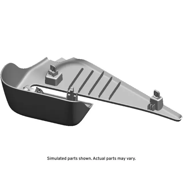 22810663 - Body: Medium Dark Pewter II Rear Passenger Side Door Upper Track Garnish Molding for GM Image