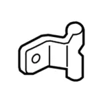 6L2Z7826801B - Body: Upper Hinge for Ford: Explorer, Explorer Sport Trac | Mercury: Mountaineer Image