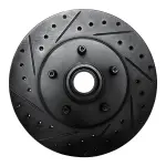 63354141L - : DFC Brake Rotor - Drilled and Slotted - Black for DYNAMIC FRICTION Image