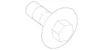 59909600 - Front-End Assembly, Front Panel: Hexagon Head Screw for Mercedes-Benz: 180A, 180b, 220a, A220, A35 AMG, B Electric Drive, B250e, CLA250, CLA35 AMG, CLA45 AMG, CLA45 AMG S, EQB 250+, EQB 300, EQB 350, EQE 350 SUV, EQE 350+ SUV, EQE 500 SUV, EQE AMG SUV, EQS 450, EQS 450 SUV, EQS 450+, EQS 450+ SUV, EQS 580, EQS 580 SUV, EQS AMG, GLA250, GLA35 AMG, GLA45 AMG, GLB250, GLB35 AMG, GLE450e, Maybach EQS 680 SUV Image