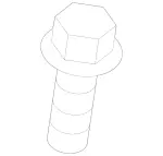8774 - Suspension: Hexagon Head Bolt for Mercedes-Benz: 180A, 180b, 220a, A220, A35 AMG, CLA250, EQB 250+, EQB 300, EQB 350, GLA250, GLA35 AMG, GLA45 AMG, GLB250 Image