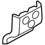 DL3Z15045E24AA - Body: Rear Trim Panel for Ford: F-150 Image