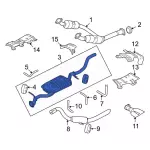 8A2Z5230A - Exhaust: Muffler for Ford: Explorer Sport Trac Image