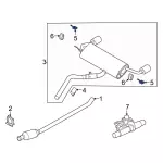 LX6Z5277B - Exhaust: Exhaust System Hanger Bracket for Ford: Escape Image