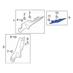 LS7Z7831012BB - Body: Upper Quarter Trim for Ford: Fusion, Police Responder Hybrid, SSV Plug-In Hybrid Image