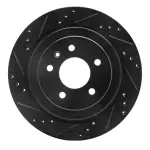 63346032L - : DFC Brake Rotor - Drilled and Slotted - Black for DYNAMIC FRICTION Image