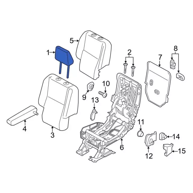 Headrest - Ford (KT1Z-17611A08-BH)