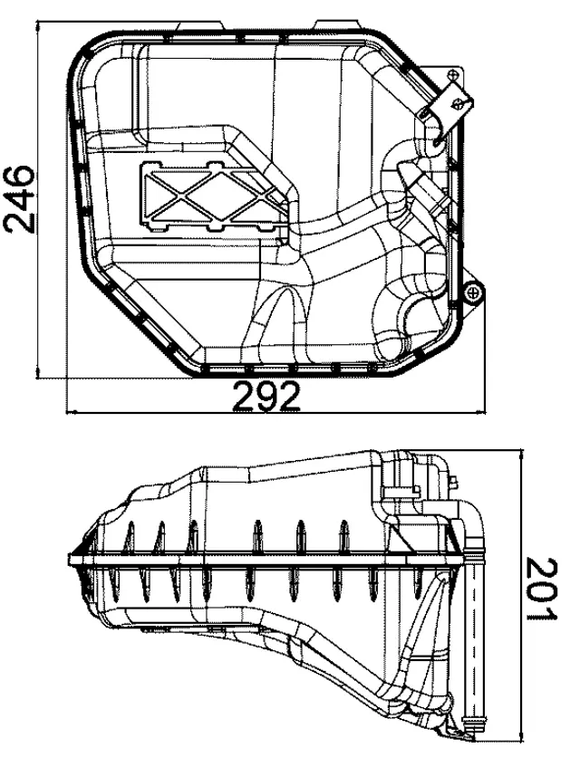 CRT9000S - Cooling Systems: Behr Engine Coolant Reservoir for Behr Image