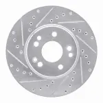63163019L - : DFC Brake Rotor - Drilled and Slotted - Silver for DYNAMIC FRICTION Image