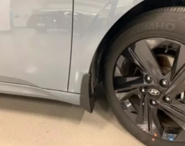 ABF46AKA00 - Exterior: 2021-2023 Hyundai Elantra Front Mud Flap Splash Guards Black for Hyundai: Elantra Image